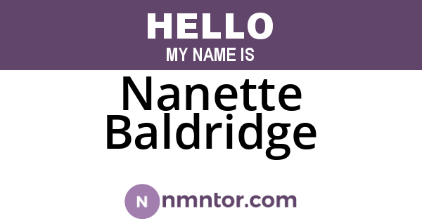 Nanette Baldridge