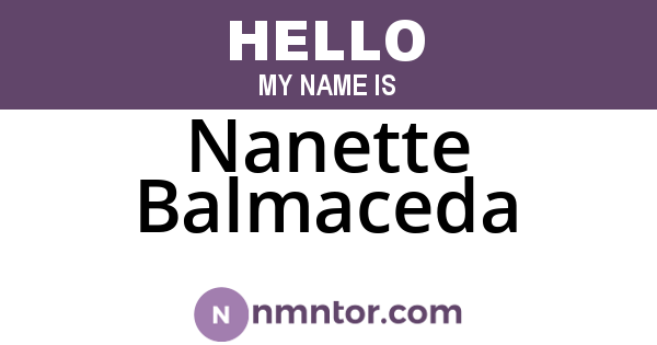 Nanette Balmaceda