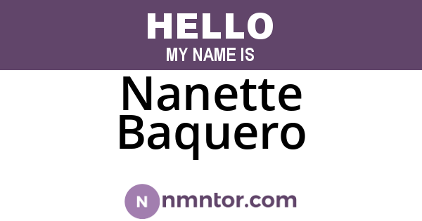 Nanette Baquero