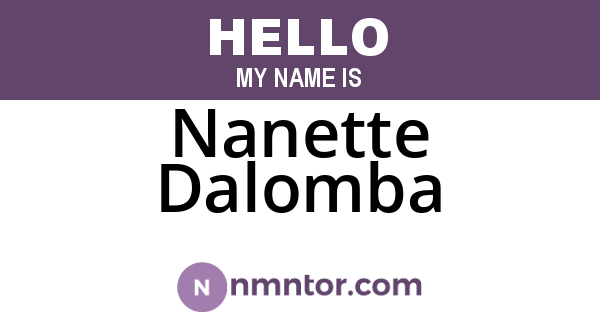 Nanette Dalomba