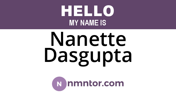 Nanette Dasgupta
