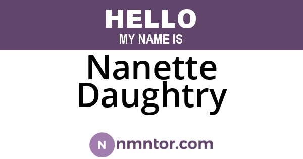 Nanette Daughtry