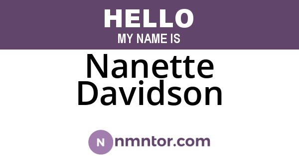 Nanette Davidson