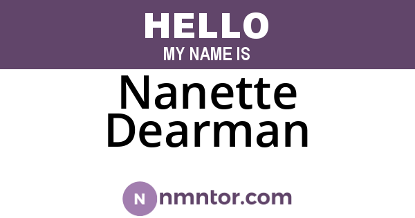 Nanette Dearman