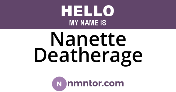 Nanette Deatherage