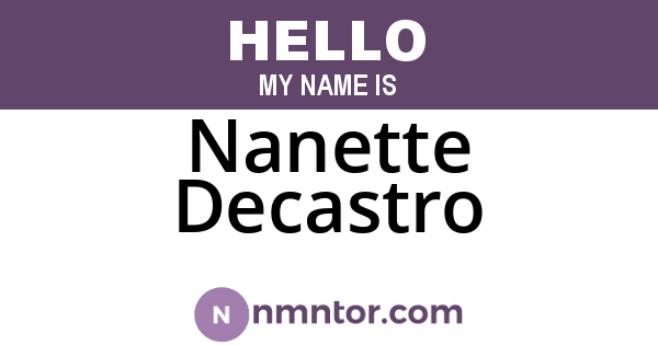 Nanette Decastro