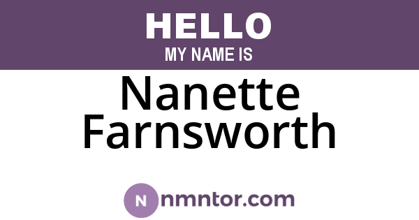 Nanette Farnsworth
