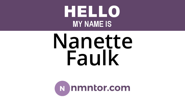 Nanette Faulk