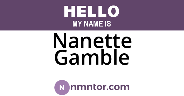 Nanette Gamble