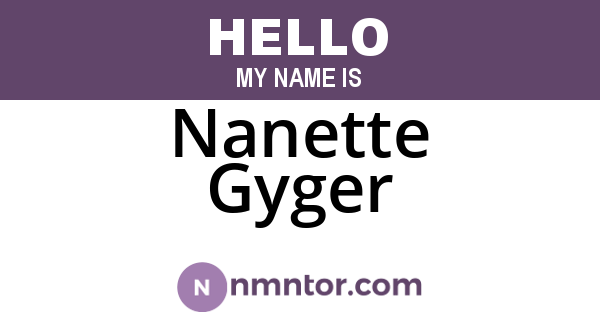 Nanette Gyger