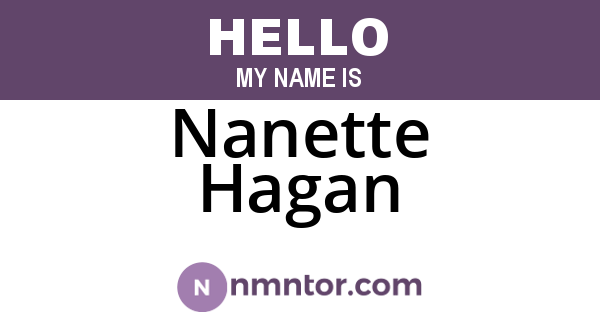 Nanette Hagan