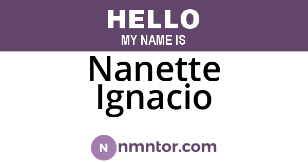Nanette Ignacio