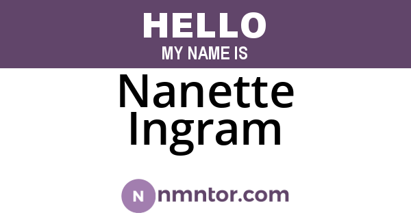 Nanette Ingram