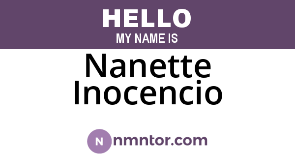 Nanette Inocencio