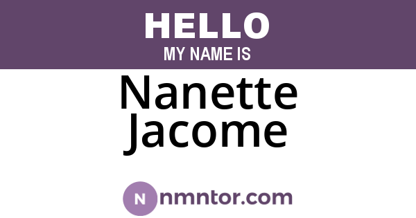 Nanette Jacome
