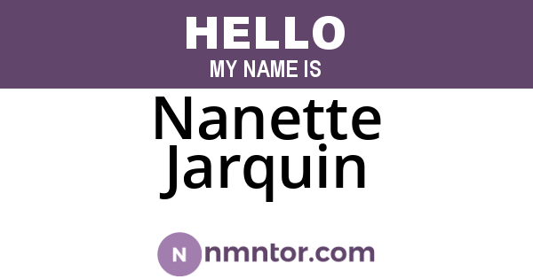Nanette Jarquin