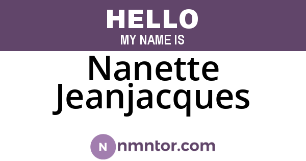 Nanette Jeanjacques