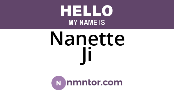 Nanette Ji