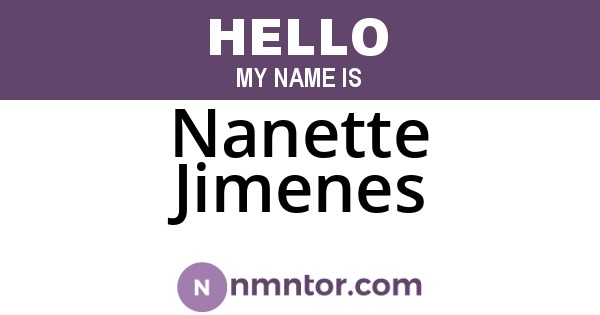 Nanette Jimenes