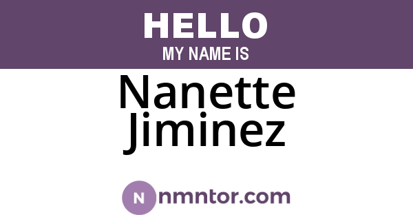 Nanette Jiminez