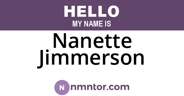 Nanette Jimmerson