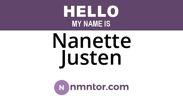 Nanette Justen