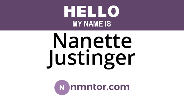 Nanette Justinger
