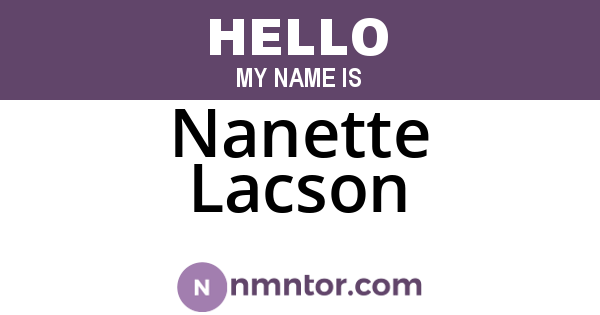 Nanette Lacson