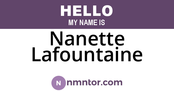 Nanette Lafountaine
