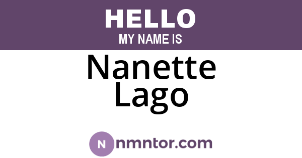 Nanette Lago