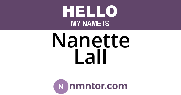 Nanette Lall
