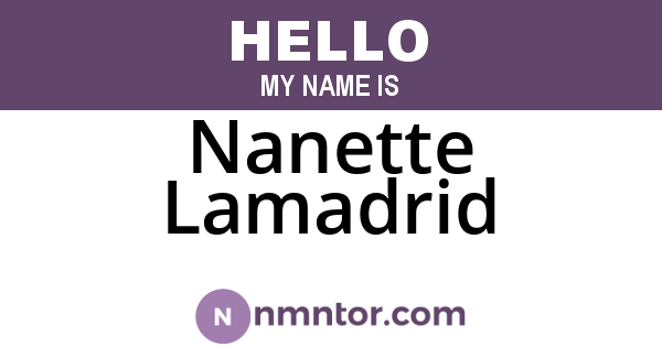 Nanette Lamadrid