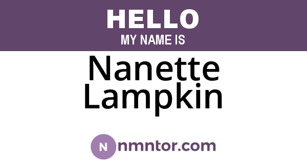 Nanette Lampkin