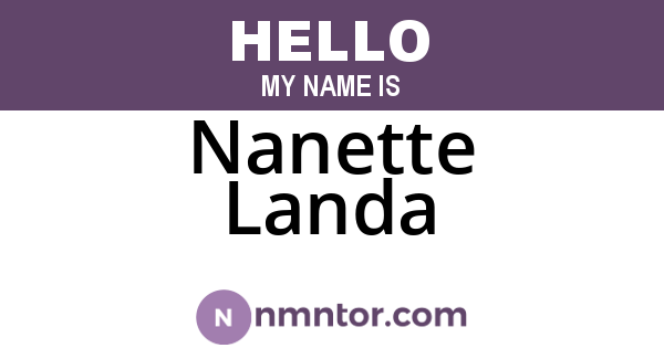 Nanette Landa