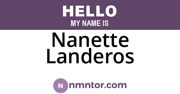 Nanette Landeros