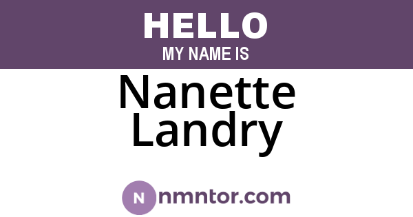 Nanette Landry