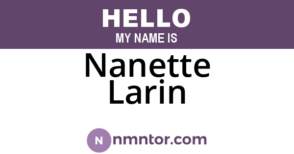 Nanette Larin
