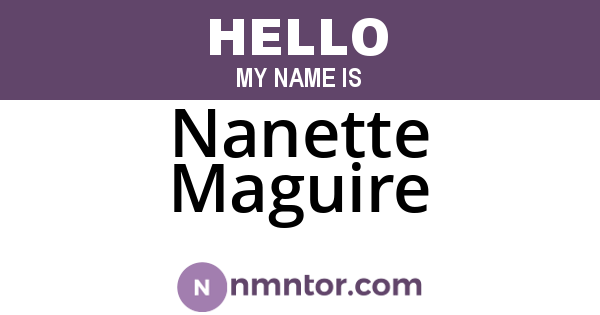Nanette Maguire