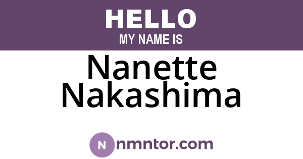 Nanette Nakashima