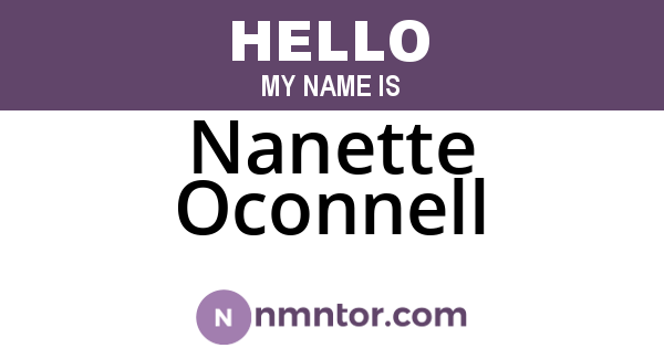 Nanette Oconnell