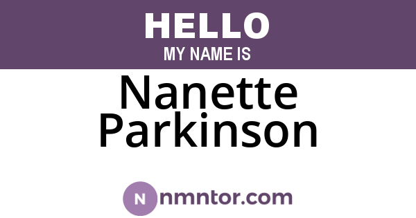 Nanette Parkinson