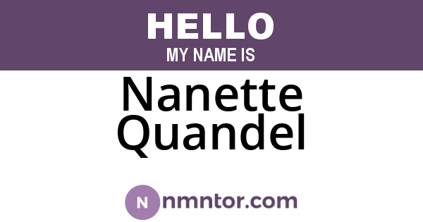 Nanette Quandel