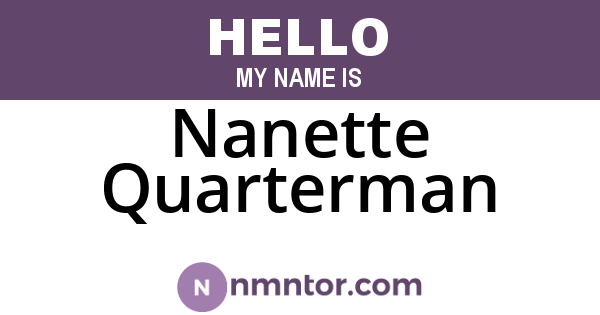 Nanette Quarterman