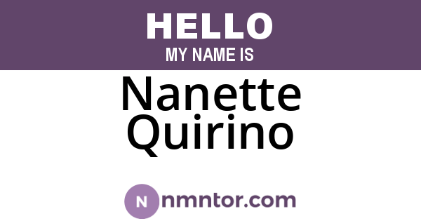 Nanette Quirino