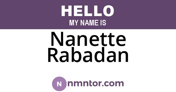 Nanette Rabadan