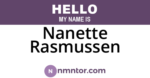 Nanette Rasmussen