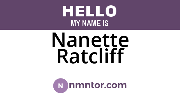 Nanette Ratcliff