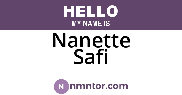 Nanette Safi