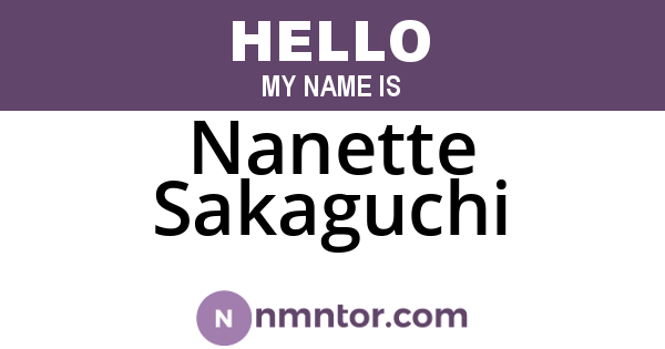 Nanette Sakaguchi