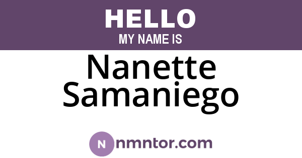Nanette Samaniego